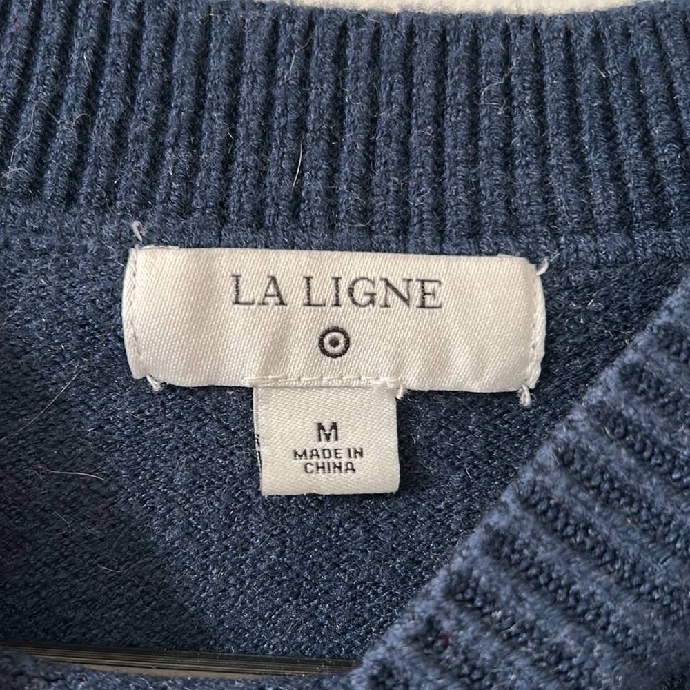 La Ligne blue and red stripe crewneck sweater M - Picture 4 of 7